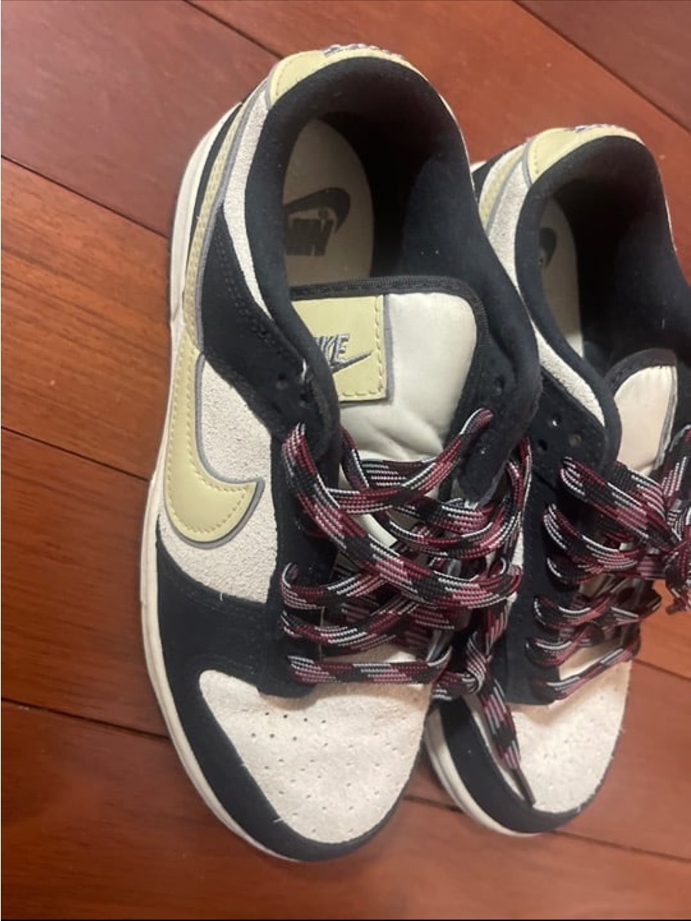 Nike Dunk Low LX Sneakers in Black, Cream & Yellow
